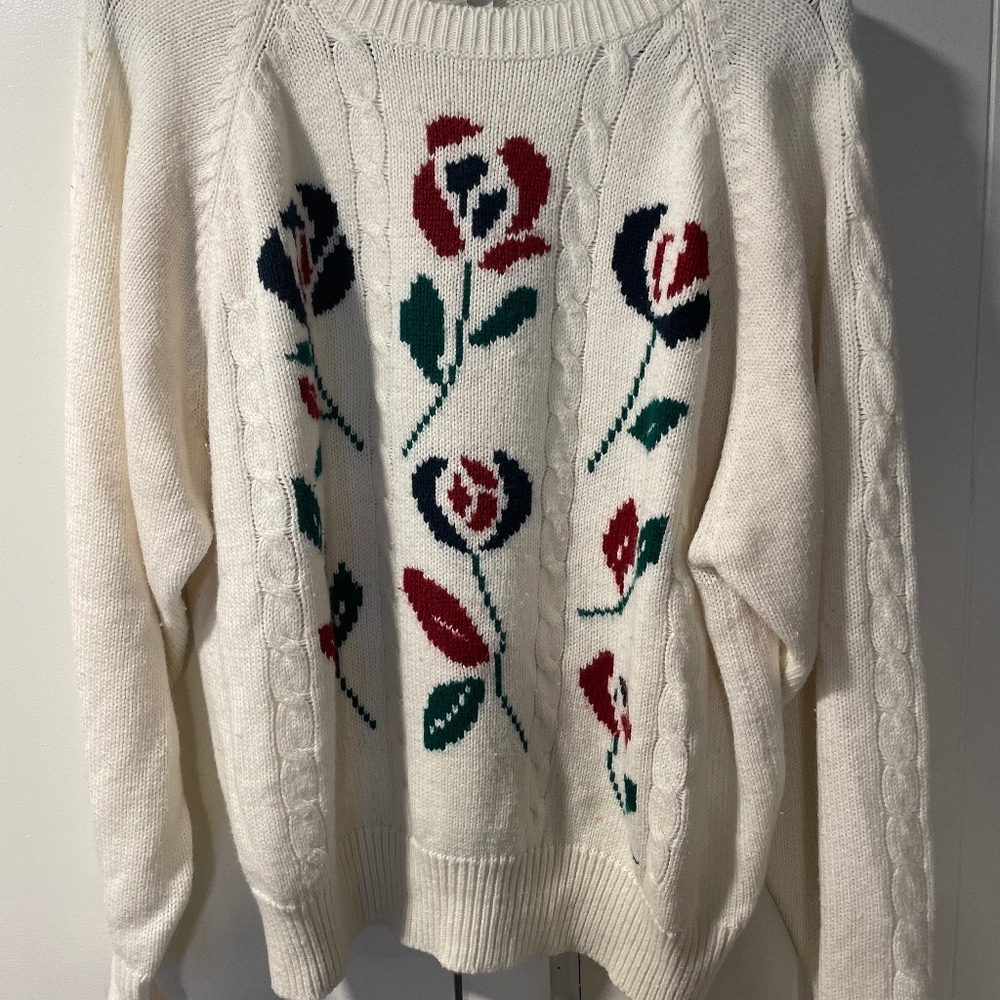 Vintage Alfred Dunner Floral Sweater